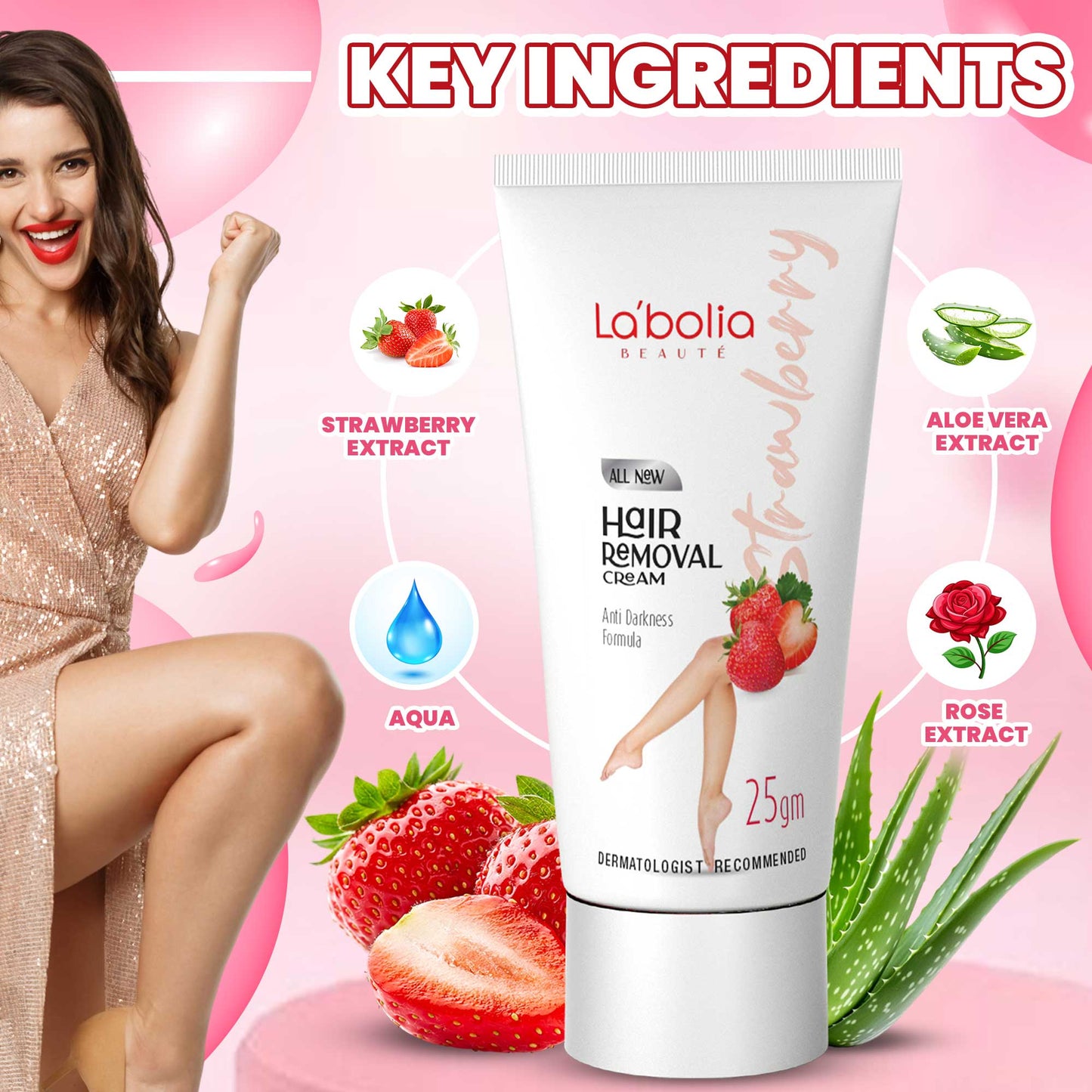Labolia Beaute Strawberry Hair Removal Cream
