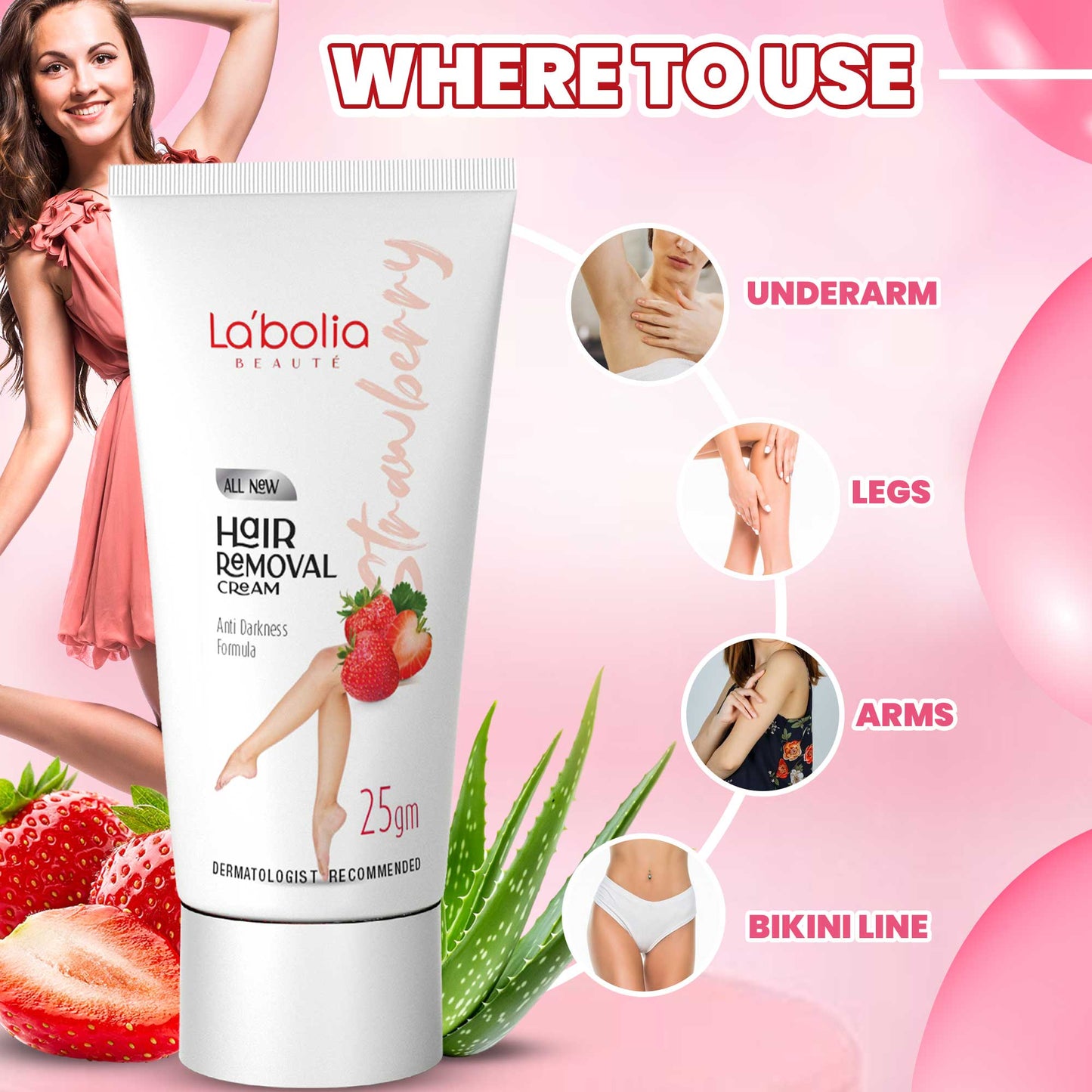 Labolia Beaute Strawberry Hair Removal Cream