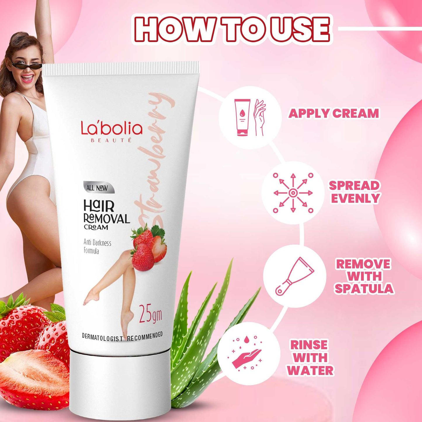Labolia Beaute Strawberry Hair Removal Cream