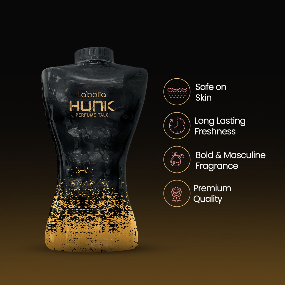 HUNK Perfume Talc I Perfumed Talcum Powder, Masculine Fragrance For Men I