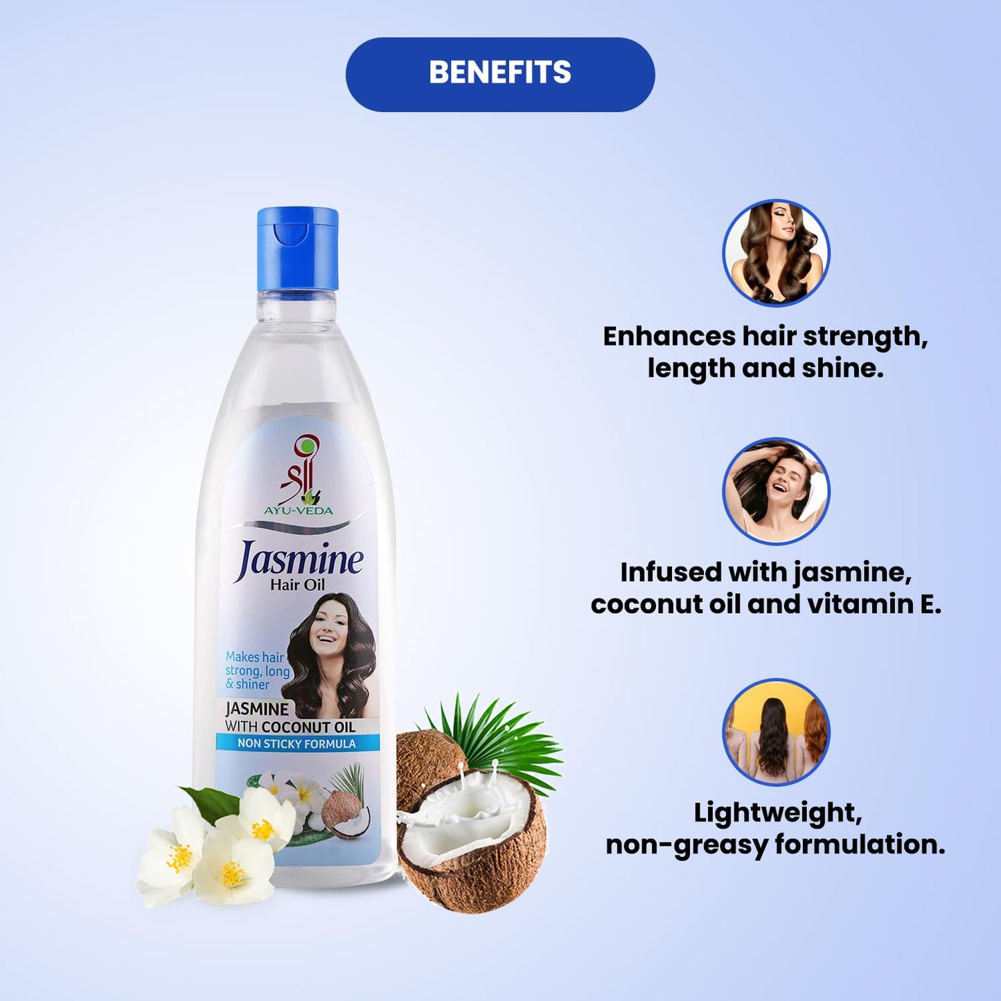 Shree Ayu-Veda Jasmine Coconut Hair Oil