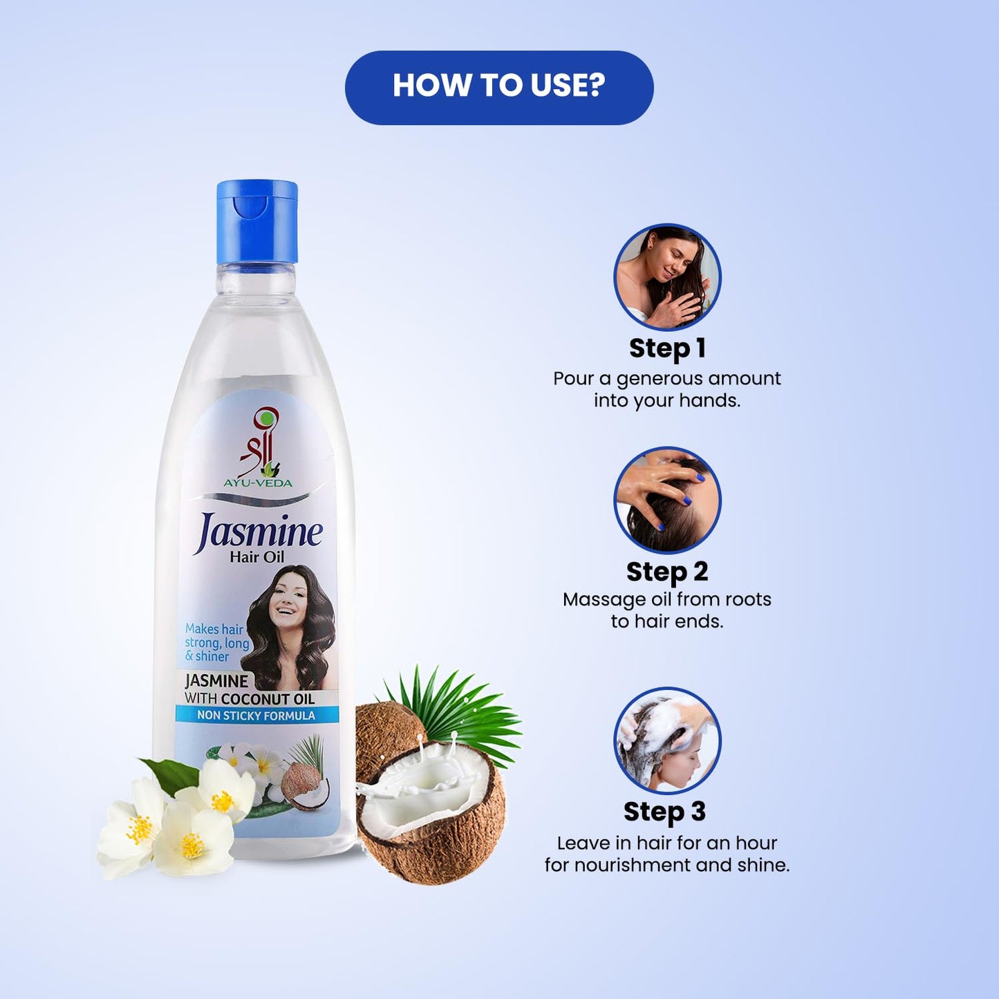 Shree Ayu-Veda Jasmine Coconut Hair Oil