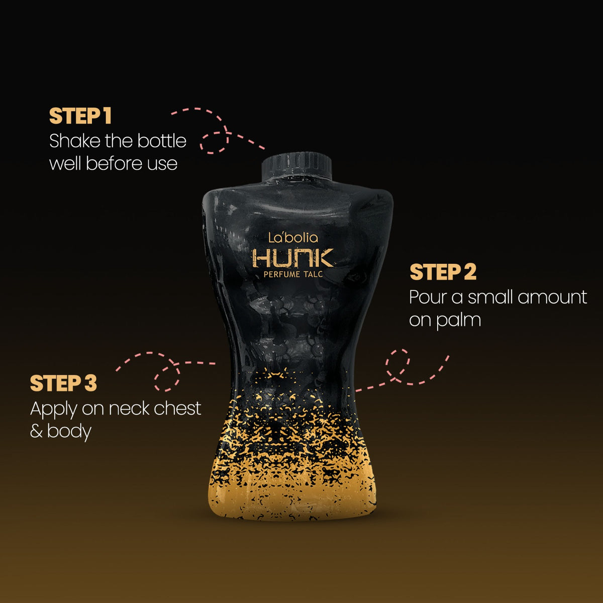 HUNK Perfume Talc I Perfumed Talcum Powder, Masculine Fragrance For Men I